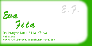 eva fila business card